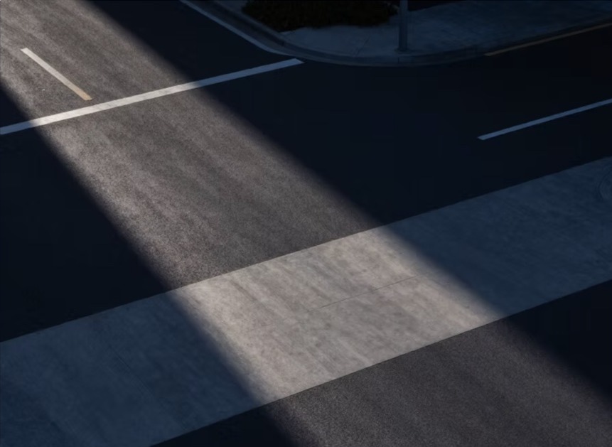 Marquage au sol sur une route
